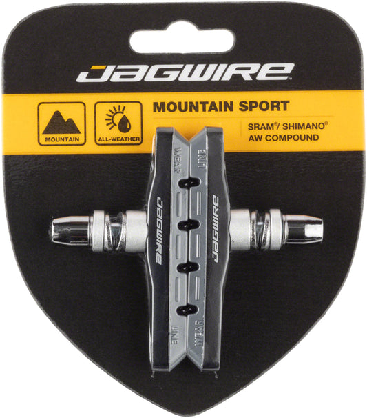 Jagwire Mountain Sport Brake Pads Threaded Post Gray-Goodwynn's