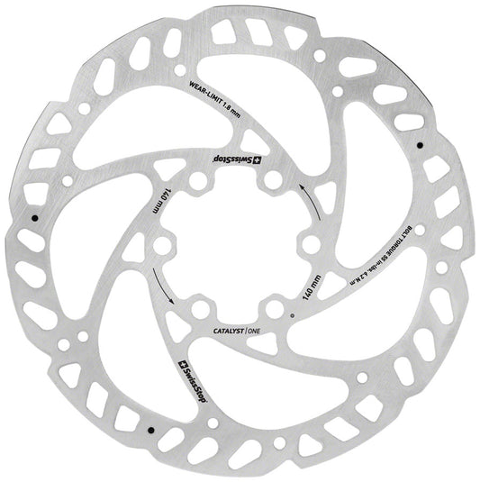 SwissStop Catalyst One Disc Rotor - 140mm 6-Bolt Silver-Goodwynn's