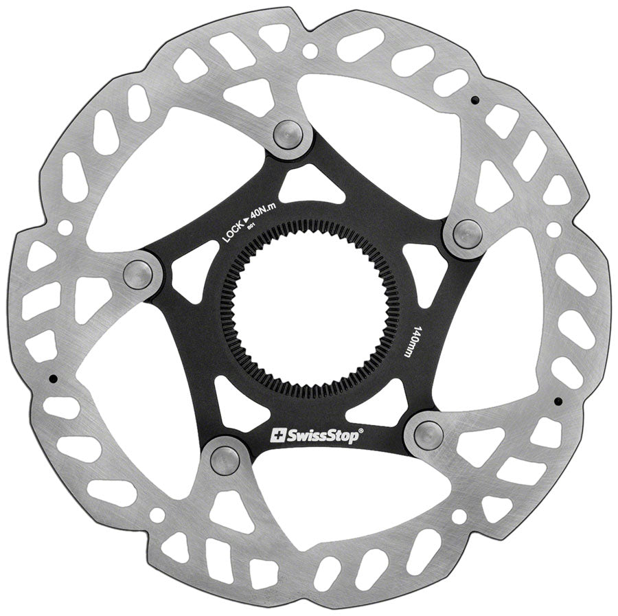 SwissStop Catalyst Pro Disc Rotor - 140mm CenterLock Silver/Black-Goodwynn&#39;sGoodwynn&#39;s