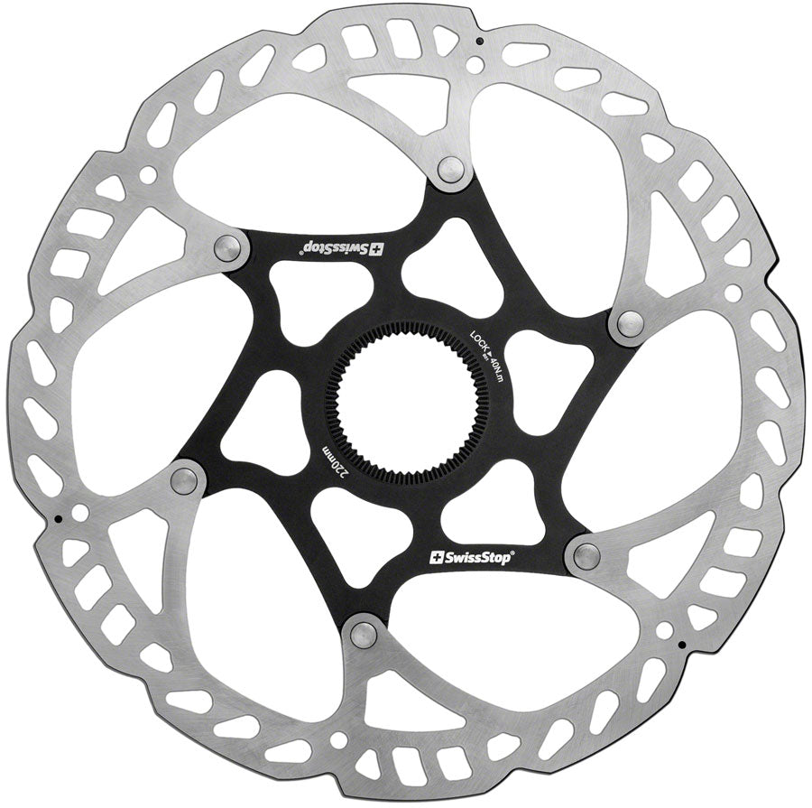 SwissStop Catalyst Pro Disc Rotor - 220mm CenterLock Silver/Black-Goodwynn&#39;sGoodwynn&#39;s