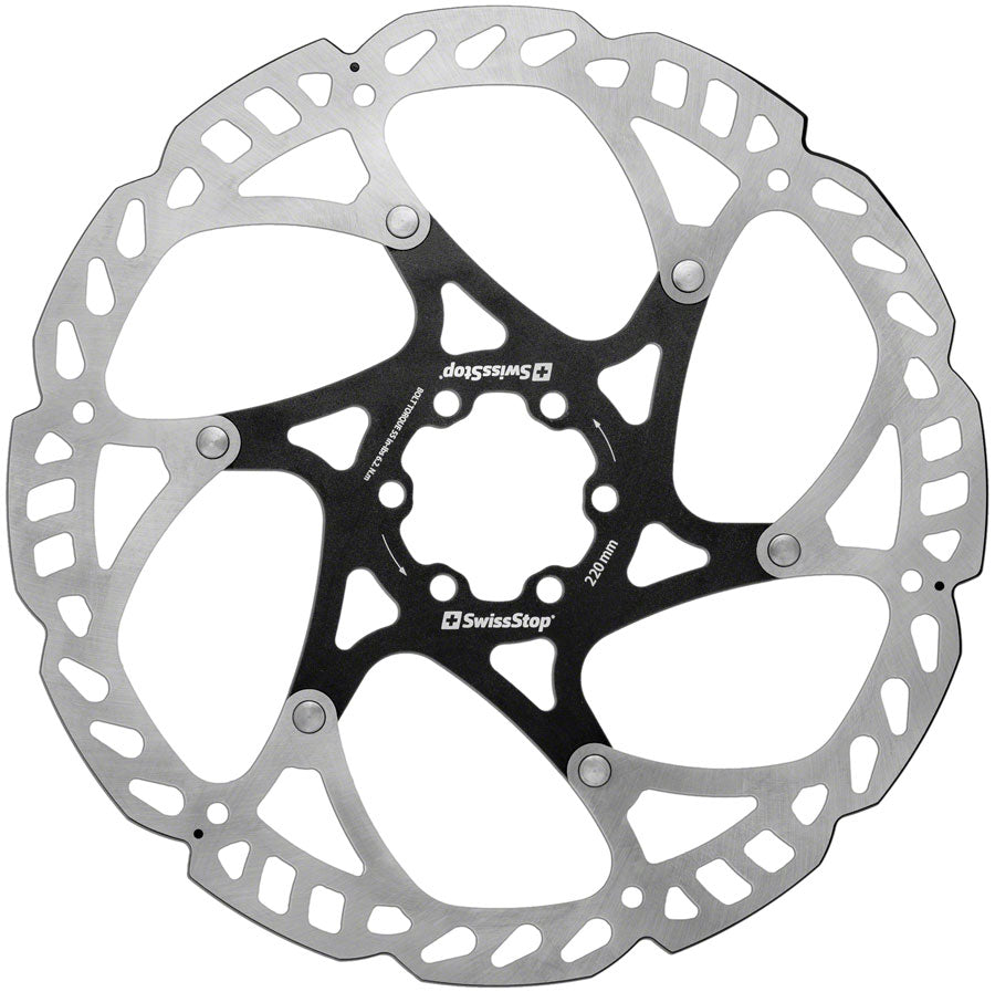 SwissStop Catalyst Pro Disc Rotor - 220mm 6-Bolt Silver/Black