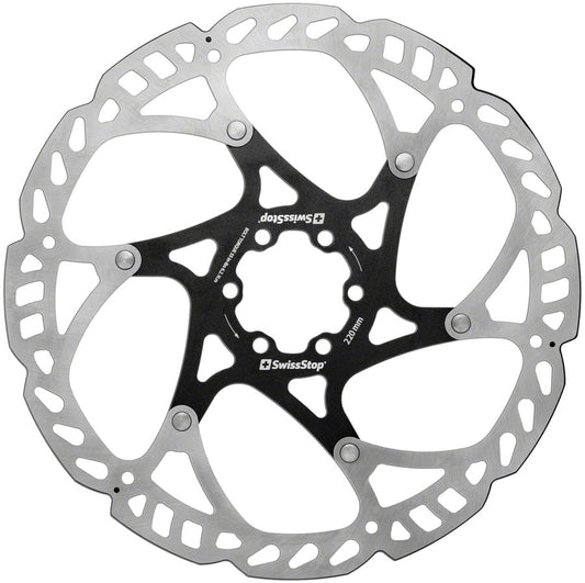 SwissStop Catalyst Pro Disc Rotor - 220mm 6-Bolt Silver/Black-Goodwynn's