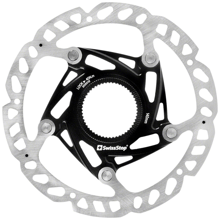 SwissStop Catalyst Race Disc Rotor - 140mm CenterLock Silver/Black