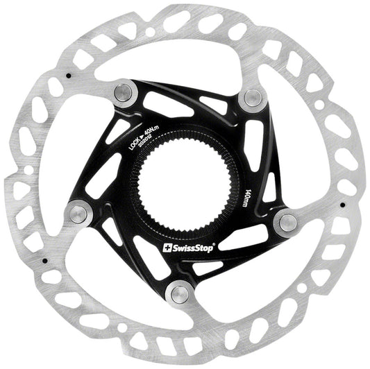 SwissStop Catalyst Race Disc Rotor - 140mm CenterLock Silver/Black-Goodwynn's