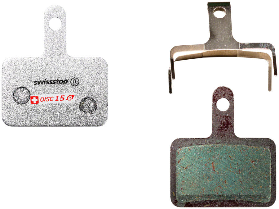 SwissStop Disc 15 E Disc brake pads Shape: Deore BR-MT410 M375/485/486/515525/575/615 Auriga Hylex Spyre Orion Organic Pair