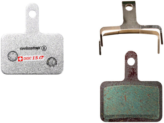 SwissStop Disc 15 E Disc brake pads Shape: Deore BR-MT410 M375/485/486/515525/575/615 Auriga Hylex Spyre Orion Organic Pair-Goodwynn's