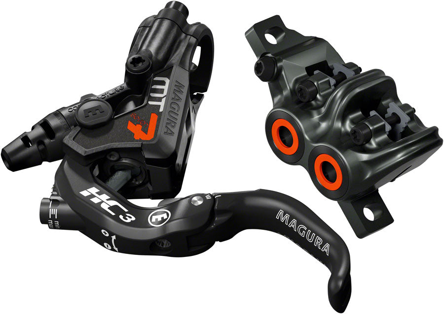 Magura MT7 HC3 Disc Brake Lever - Front Rear Hydraulic Post Mount BLK/Orange