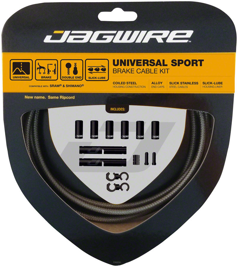 Jagwire Universal Sport Brake Cable Kit Carbon Silver-Goodwynn&#39;sGoodwynn&#39;s