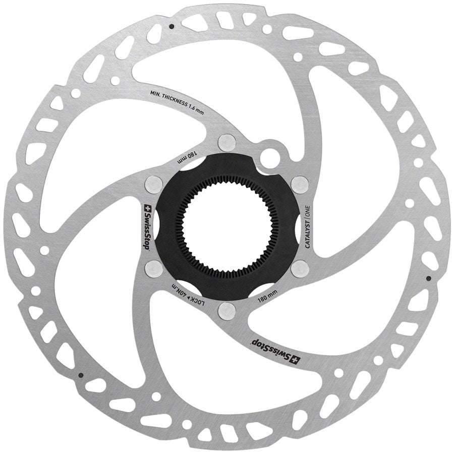 SwissStop Catalyst One Disc Rotor - 180mm CenterLock Silver-Goodwynn&#39;sGoodwynn&#39;s