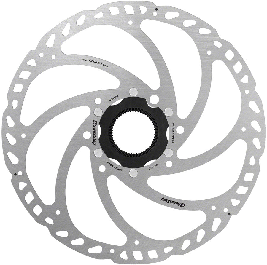 SwissStop Catalyst One Disc Rotor - 220mm CenterLock Silver