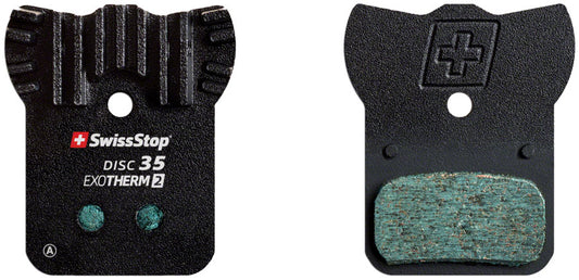 SwissStop Exotherm2 35 Disc Brake Pads Shape: SRAM Level/2 Piece Road Organic Pair-Goodwynn's