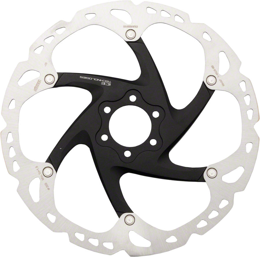 Shimano Deore XT SM-RT86-L Disc Brake Rotor - 203mm 6-Bolt Silver/Black-Goodwynn&#39;sGoodwynn&#39;s