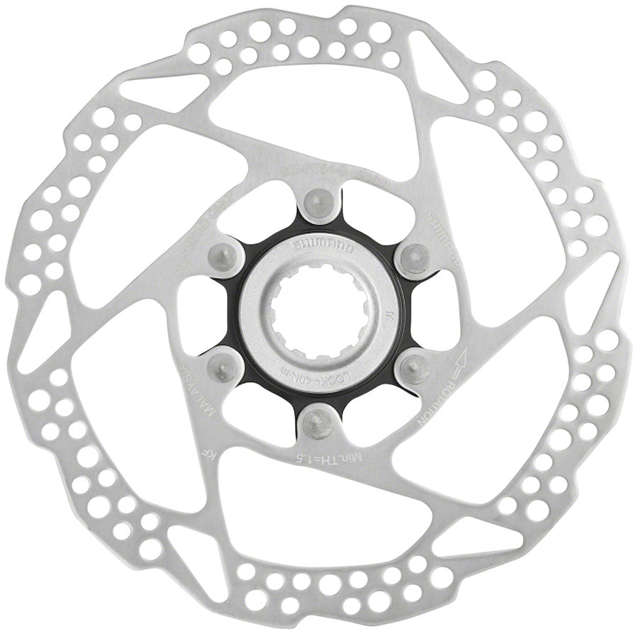 Shimano Deore SM-RT54-S Disc Brake Rotor - 160mm Center Lock For Resin Pads Only External Lockring Silver-Goodwynn&#39;sGoodwynn&#39;s