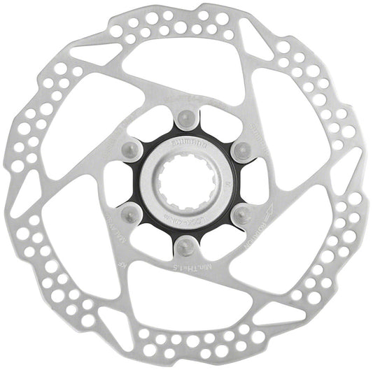 Shimano Deore SM-RT54-S Disc Brake Rotor - 160mm Center Lock For Resin Pads Only External Lockring Silver-Goodwynn's