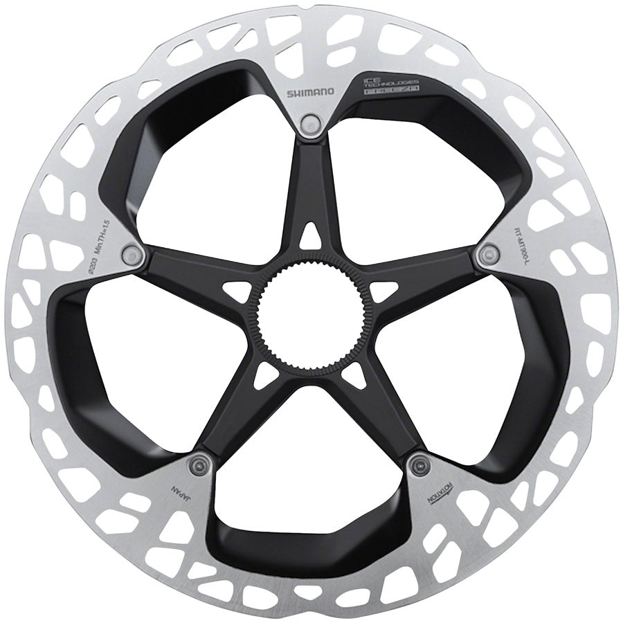 Shimano XTR RT-MT900-L Disc Brake Rotor - 203mm Center Lock Silver/Black