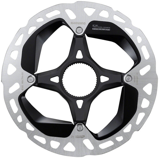 Shimano XTR RT-MT900-SE Disc Brake Rotor - 160mm Center Lock External Tooth Lock Ring Silver/BLK-Goodwynn's