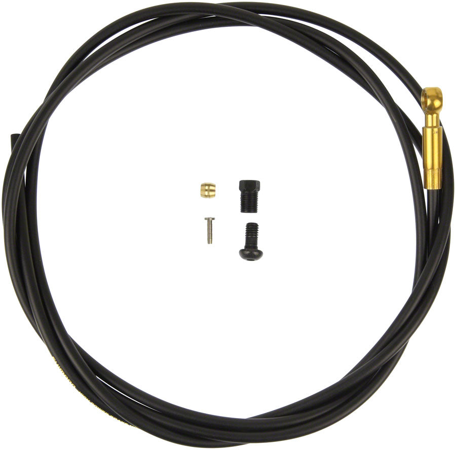 Shimano SM-BH90-SBLS High Pressure Disc Brake Hose Kit - Long Gold Banjo Caliper Connector 2000mm BLK-Goodwynn&#39;sGoodwynn&#39;s