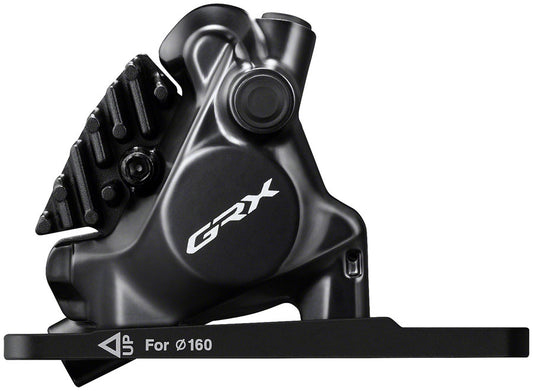 Shimano GRX BR-RX820 Hydraulic Disc Brake Caliper - Front Flat-Mount W/Bracket 140/160mm Rotor Assembled 160mm-Goodwynn's