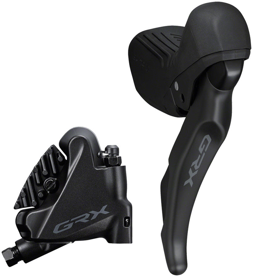 Shimano GRX ST-RX610 Shift/Brake Lever BR-RX400 Hyd Disc Brake Caliper - Right/Rear 12-Spd Flat Mnt Caliper For 25mm Mount BLK-Goodwynn&#39;sGoodwynn&#39;s