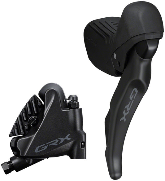 Shimano GRX ST-RX610 Shift/Brake Lever BR-RX400 Hyd Disc Brake Caliper - Right/Rear 12-Spd Flat Mnt Caliper For 25mm Mount BLK-Goodwynn's