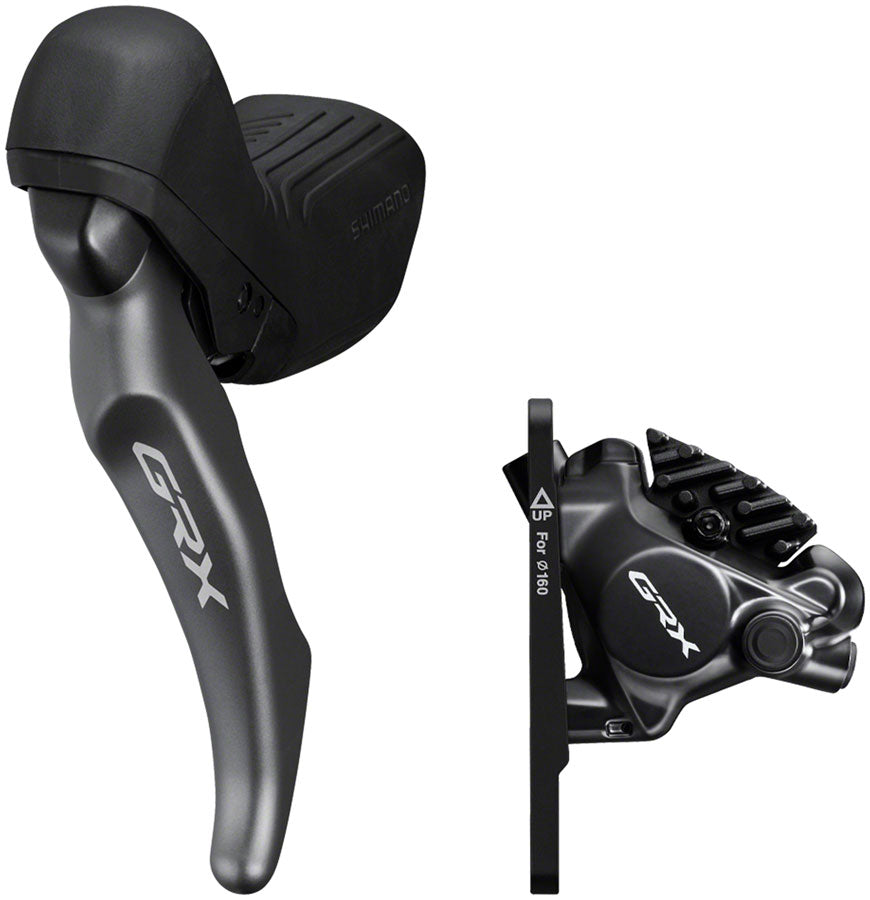 Shimano GRX ST-RX820-LA Brake/Dropper Remote Lever BR-RX820 Hydraulic Disc Brake Caliper - Left/Front Flat Mount Caliper