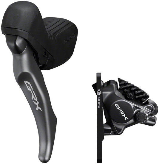 Shimano GRX ST-RX820-LA Brake/Dropper Remote Lever BR-RX820 Hydraulic Disc Brake Caliper - Left/Front Flat Mount Caliper-Goodwynn's