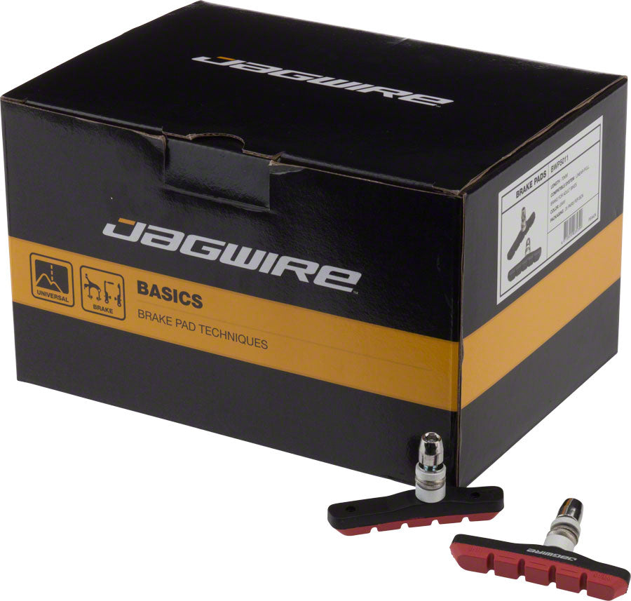 Jagwire Mountain Sport Brake Pads Threaded Post Box of 25 Pair Red-Goodwynn&#39;sGoodwynn&#39;s