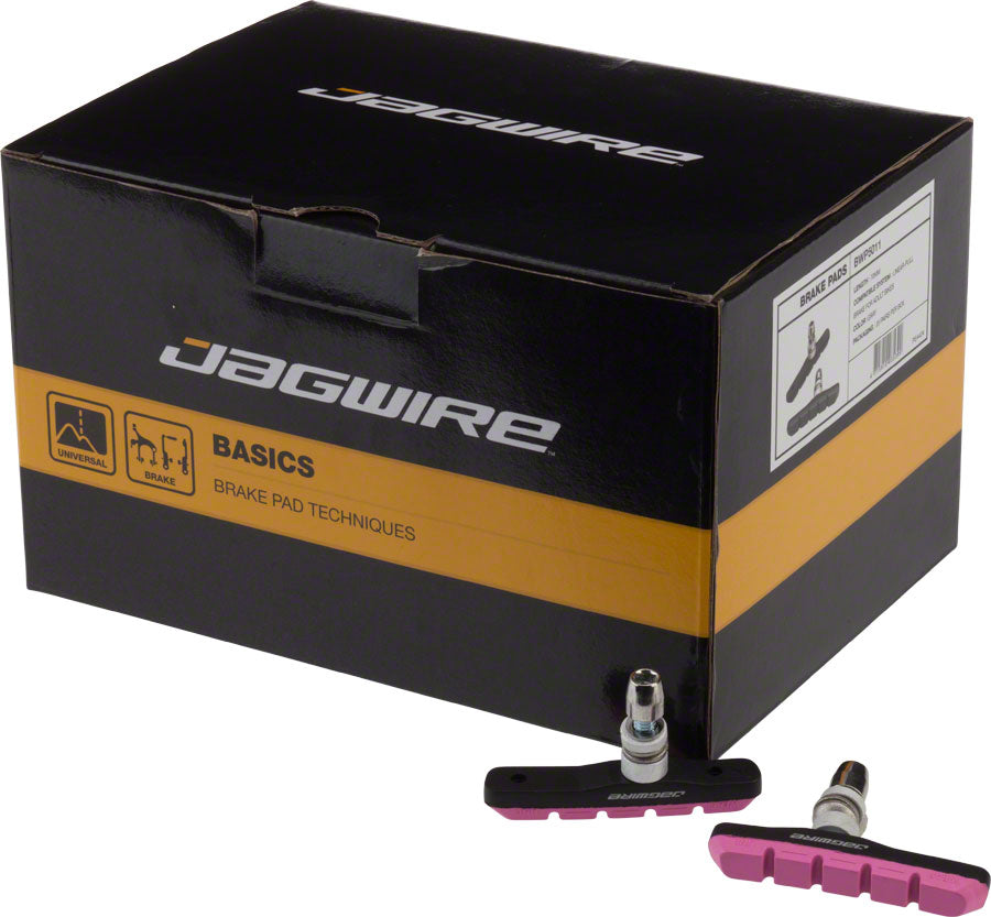 Jagwire Mountain Sport Brake Pads Threaded Post Box of 25 Pair Pink-Goodwynn&#39;sGoodwynn&#39;s