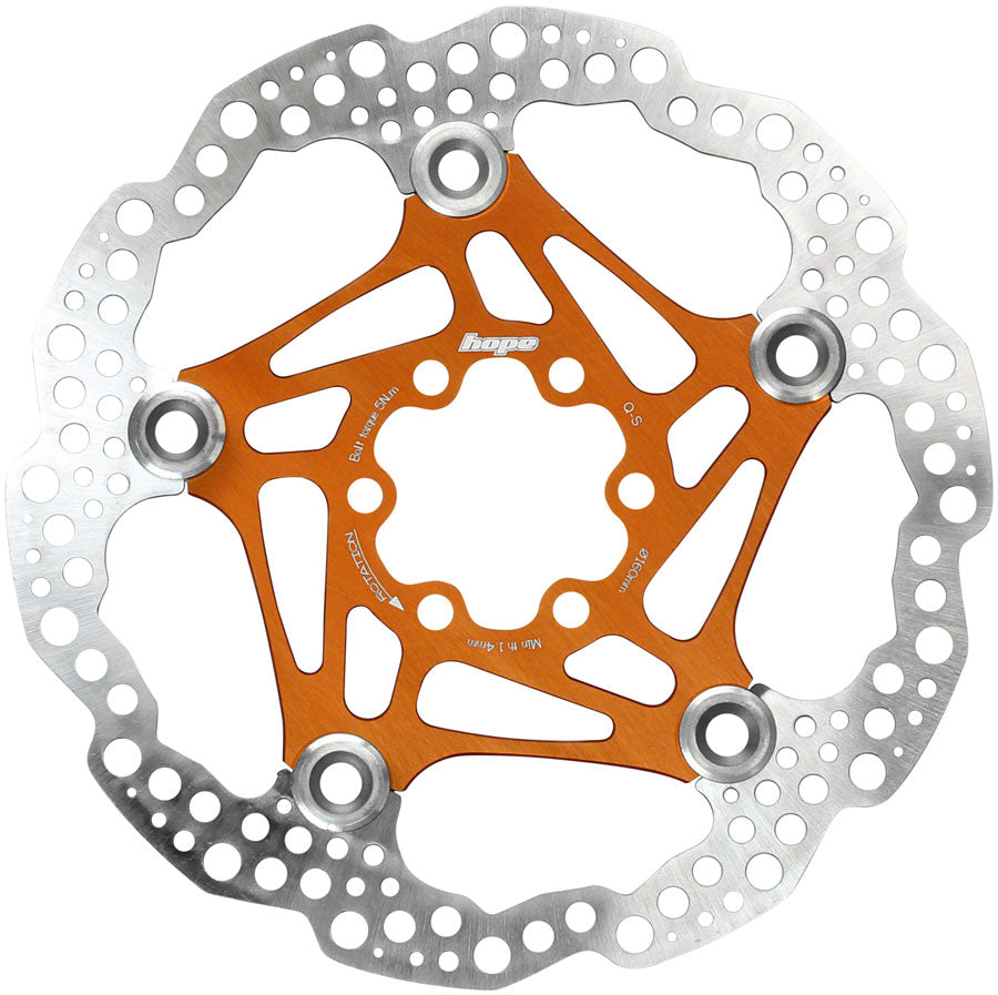 Hope Floating Disc Brake Rotor - 160mm 6-Bolt Orange-Goodwynn&#39;sGoodwynn&#39;s