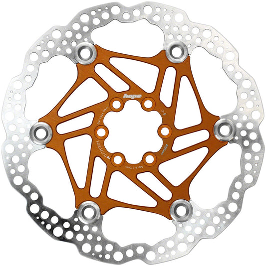 Hope Floating Disc Brake Rotor - 180mm 6-Bolt Orange-Goodwynn's