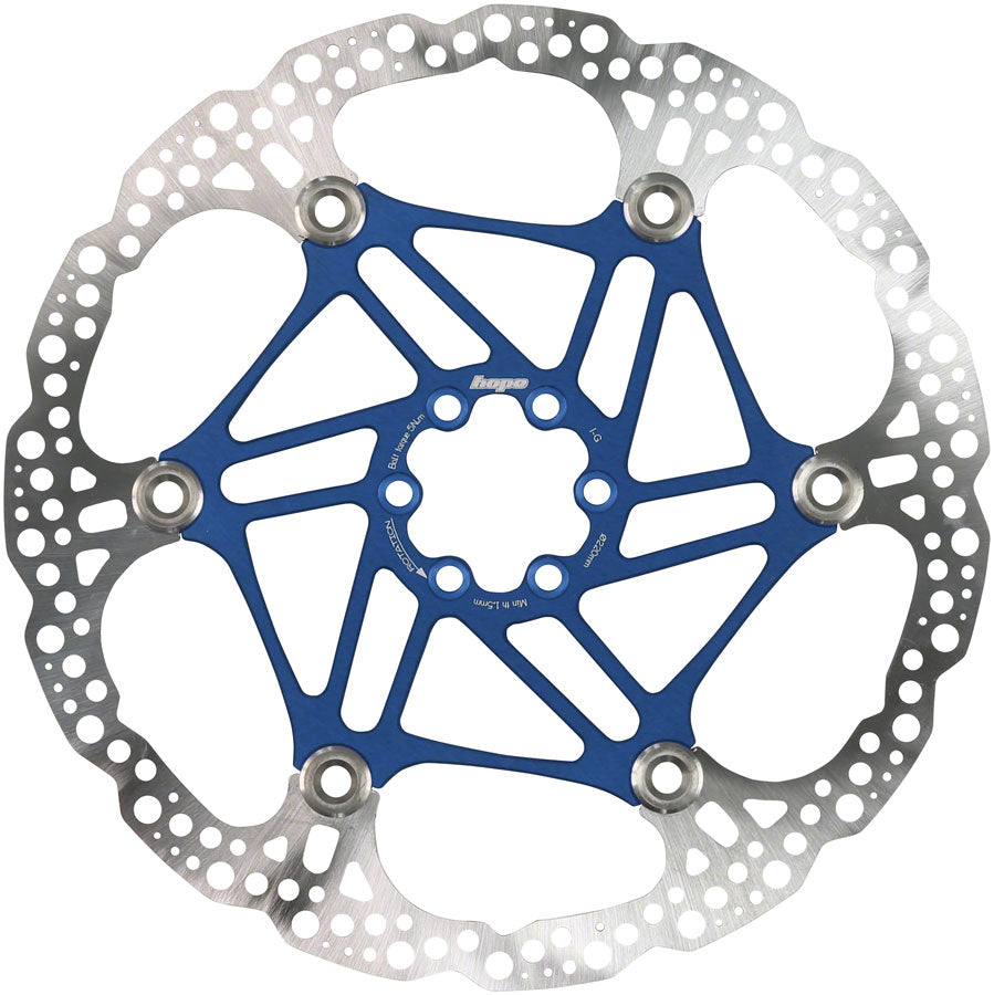 Hope Floating Disc Brake Rotor - 220mm 6-Bolt Blue