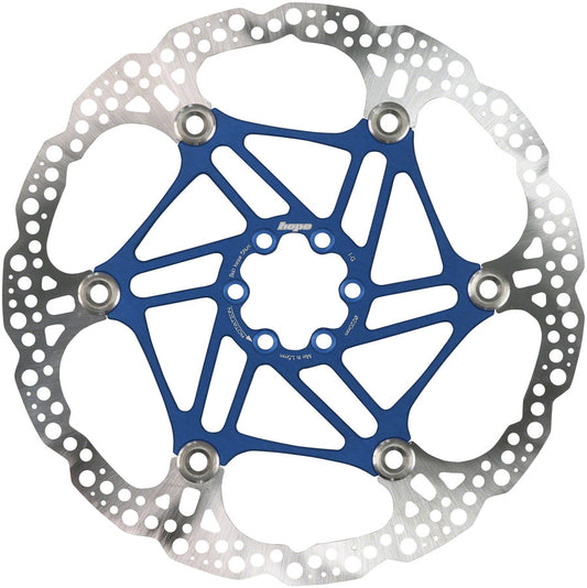 Hope Floating Disc Brake Rotor - 220mm 6-Bolt Blue-Goodwynn's