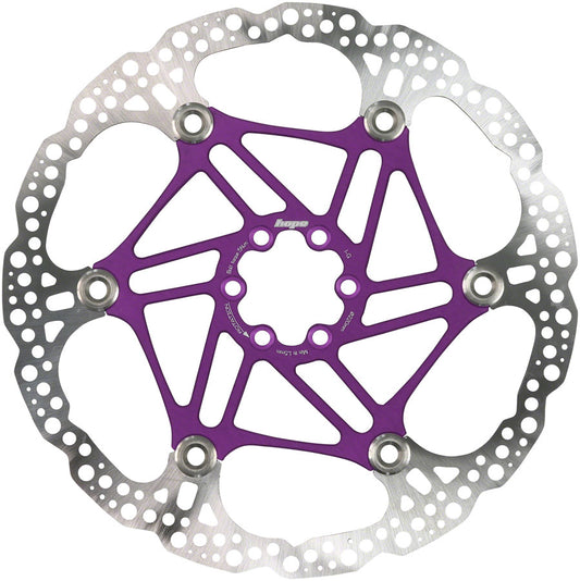 Hope Floating Disc Brake Rotor - 220mm 6-Bolt Purple-Goodwynn's