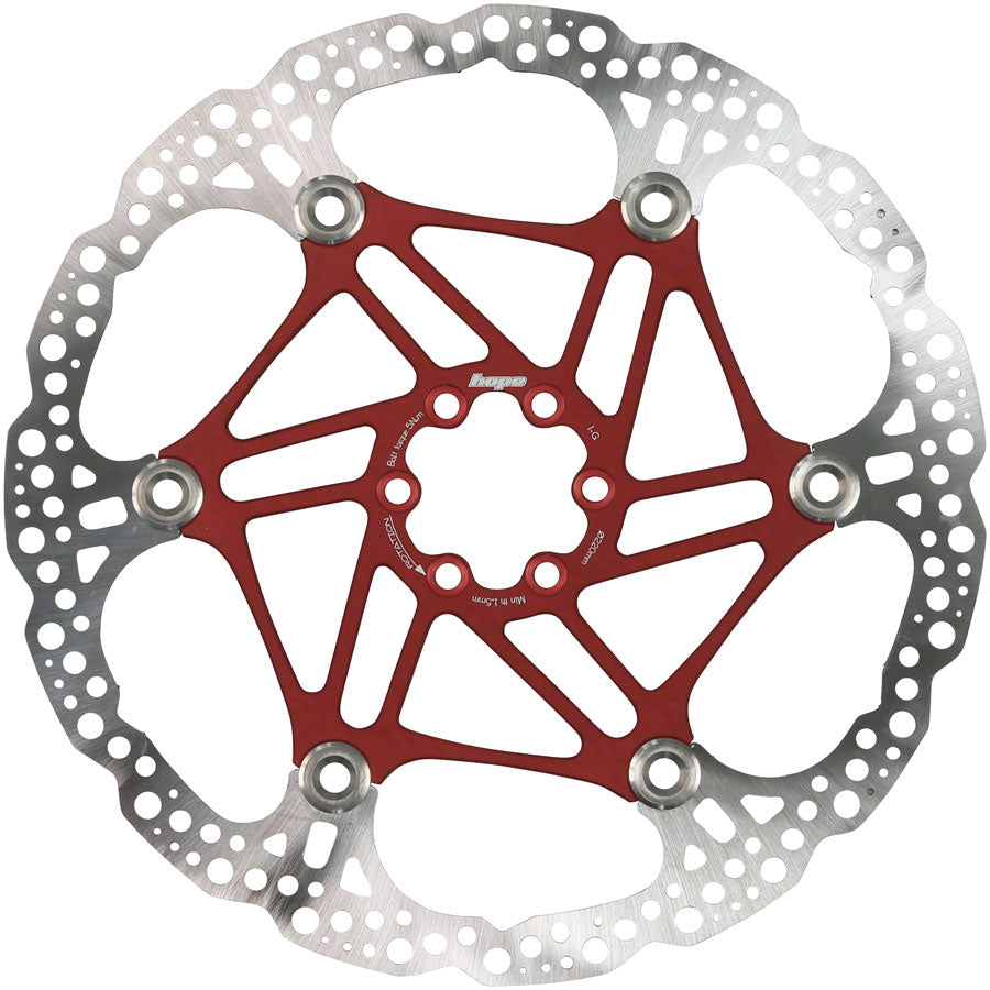 Hope Floating Disc Brake Rotor - 220mm 6-Bolt Red-Goodwynn&#39;sGoodwynn&#39;s