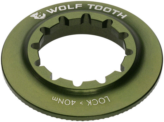 Wolf Tooth CenterLock Rotor Lock Ring - Internal Splined Olive-Goodwynn's