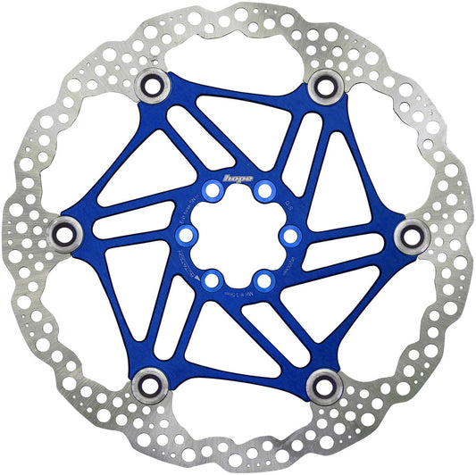 Hope Floating Disc Brake Rotor - 200mm 6-Bolt Blue-Goodwynn's