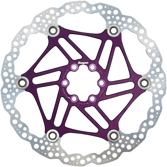 Hope Floating Disc Brake Rotor - 200mm 6-Bolt Purple-Goodwynn's