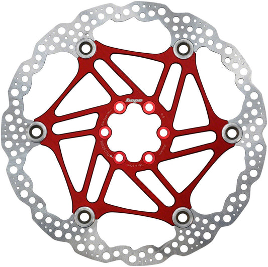 Hope Floating Disc Brake Rotor - 200mm 6-Bolt Red-Goodwynn's