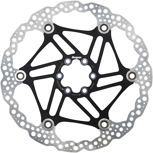 Hope Floating Disc Brake Rotor - 200mm 6-Bolt Black-Goodwynn's