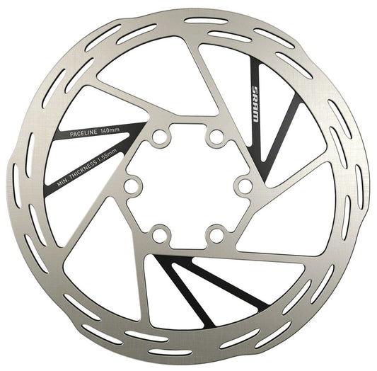 SRAM Paceline Disc Brake Rotor - 140mm 6-Bolt Silver/Black-Goodwynn's