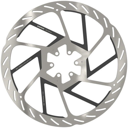 SRAM HS2 Disc Brake Rotor - 220mm 6-Bolt Rounded Silver/Black-Goodwynn's