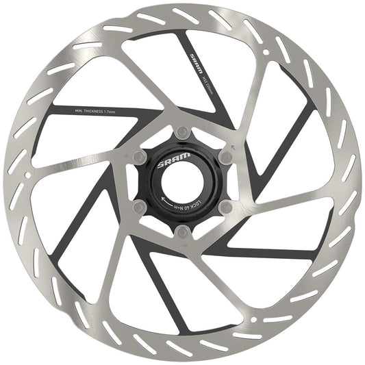 SRAM HS2 Disc Brake Rotor - 220mm Center Lock Rounded Silver/Black-Goodwynn's