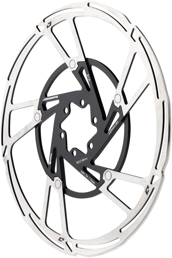 Jagwire Pro LR2 Disc Brake Rotor - 220mm 6-Bolt Silver/Black