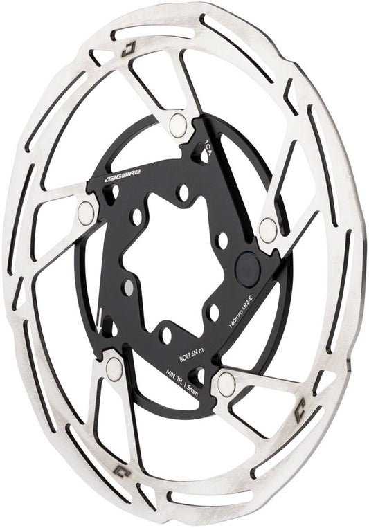 Jagwire Pro LR2-E Ebike Disc Brake Rotor Magnet - 160mm 6-Bolt Silver/BLK-Goodwynn's