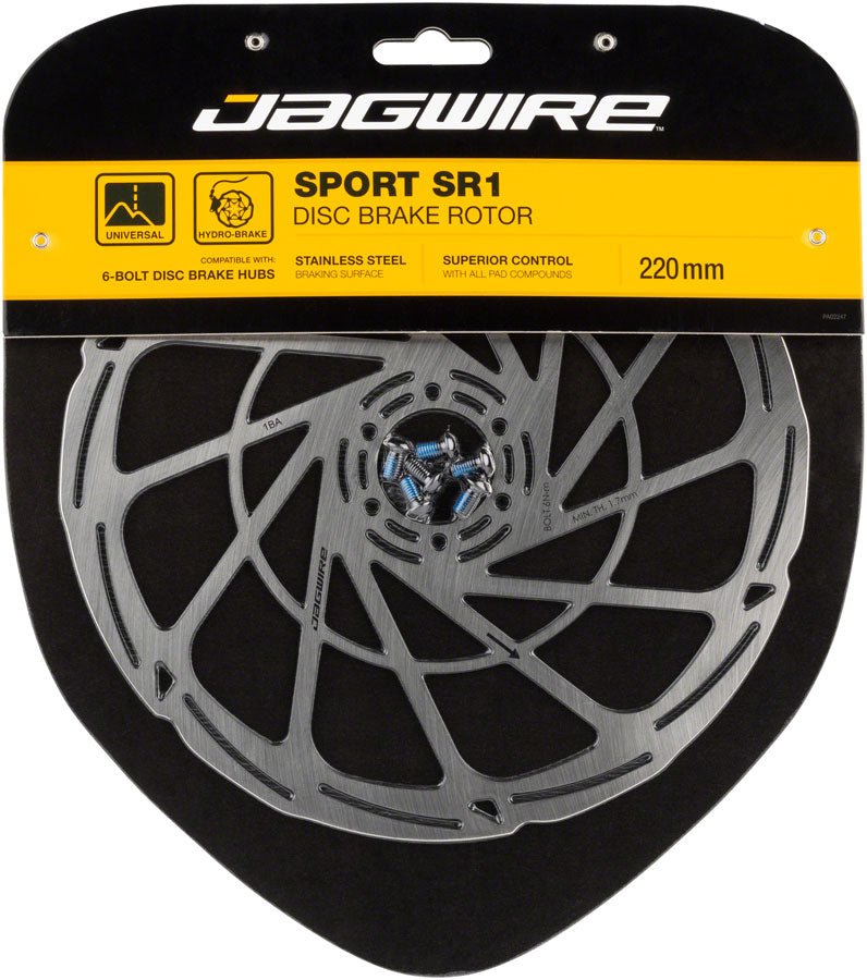 Jagwire Sport SR1 Disc Brake Rotor - 220mm 6-Bolt Silver-Goodwynn&#39;sGoodwynn&#39;s