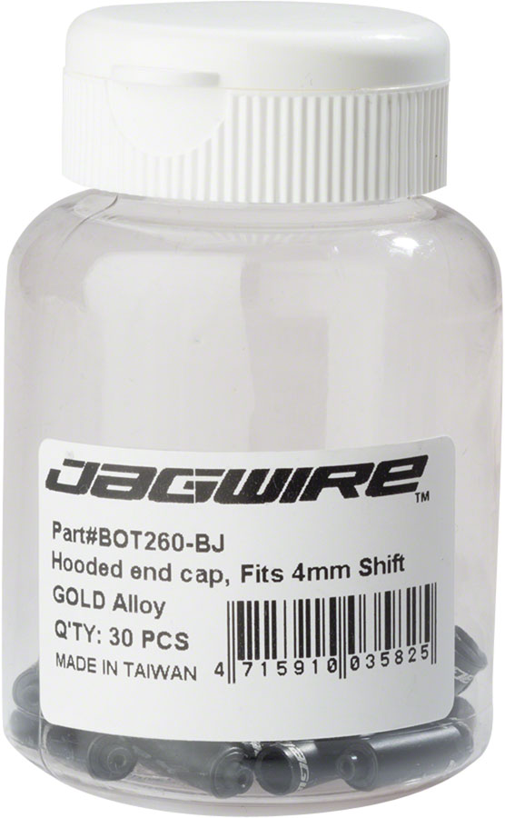 Jagwire Hooded End Cap 4mm Shift Bottle of 30 Black-Goodwynn&#39;sGoodwynn&#39;s