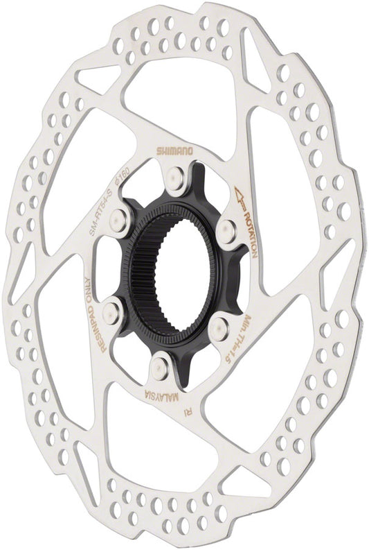 Shimano Deore SM-RT54-S Disc Brake Rotor - 160mm Center Lock For Resin Pads Only Silver-Goodwynn's