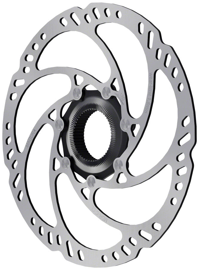 Magura MDR-C CL Disc Brake Rotor - 180mm Center Lock w/Lock Ring Thru Axle eBike Optimized Silver-Goodwynn&#39;sGoodwynn&#39;s