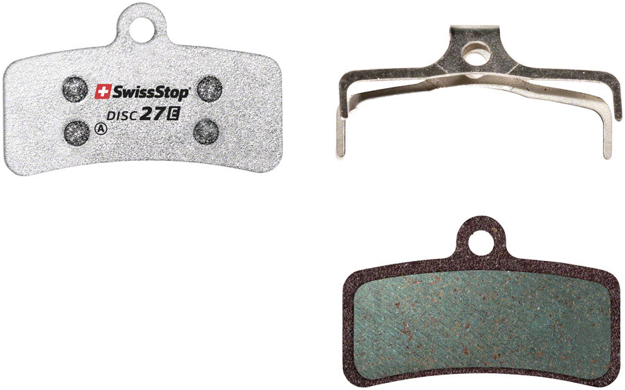 SwissStop Disc 27 E Disc brake pads Shape: XTR 9120/8120/8020 SLX 7120 Saint 820 TRP Slate T4 Quadiem BR-M9120 BR-M8020 BR-M810 BR-M640 BR-MT520 Organic Pair