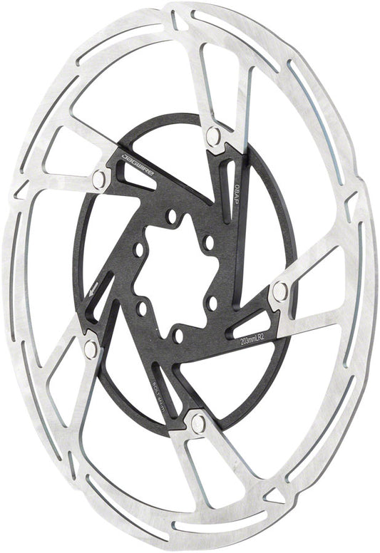 Jagwire Pro LR2 Disc Brake Rotor - 203mm 6-Bolt Silver/Black-Goodwynn's